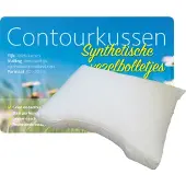 ISleep Contourkussen Vezelbolletjes - 60x70 cm - Wit