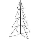 vidaXL Kegelkerstboom 240 LED's binnen en buiten 115x150 cm