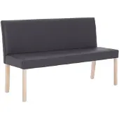 vidaXL Bankje 139,5 cm kunstleer grijs