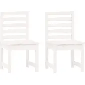 vidaXL Tuinstoelen 2 st 50x48x91,5 cm massief grenenhout wit