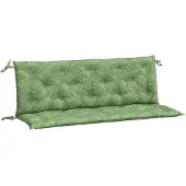 vidaXL Tuinbankkussens 2 st bladpatroon 150x50x7 cm stof