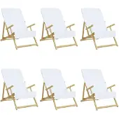 vidaXL Strandhanddoeken 6 st 400 g/m² 60x135 cm stof wit
