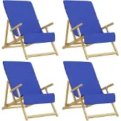 vidaXL Strandhanddoeken 4 st 400 g/m² 60x135 cm stof koningsblauw
