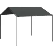 vidaXL Tuinpaviljoen, antraciet, 3x3 meter, staal en stof