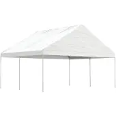 vidaXL Paviljoen met dak, wit, 4,46 x 5,88 x 3,75 m, polyethyleen
