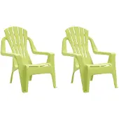 vidaXL Kindertuinstoelen 2 st hout-look 37x34x44 cm polypropeen groen
