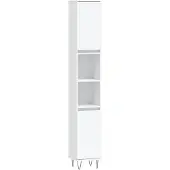 vidaXL Badkamerkast 30x30x190 cm bewerkt hout wit