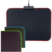 Dunmoon RGB gaming muismat voor gamers | Muismat met LED RGB verlichting | 35 x 25,5 cm | USB
