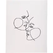 Exacompta gastenboek Art Ivory 22x27 cm, 100 pagina's Clairefontaine, zilverkleurig gesneden, kunstlederen reliëf, transparante doos