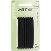 Zenner Haarelastiek Metal Free Bamboe Zwart 9 Stuks