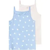 Name it NKFSTRAP TOP 2P SERENITY HEART NOOS Meisjes Onderhemd - Serenity - Maat 158/164