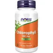 NOW,NOW Foods,NOW,NOW Foods Chlorophyll 100 mg | 90 Capsules | Natriumkoperchlorofylline met alfalfa poeder (90 Capsules)