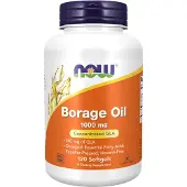 Now Borage Oil 1000 mg | 60 Softgels | Koudgeperste olie uit bernagieplant met GLA (120 Softgels)