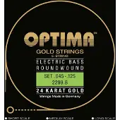 Optima 2299.B 24K Gold Strings Low-B Regular Light Snaren voor 5-snarige basgitaar