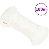 vidaXL Boottouw 3 mm 100 m polypropyleen volwit