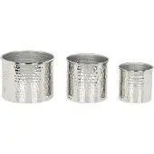 Beliani ALEXANDRIA - Bewaarpot - Zilver - Aluminium