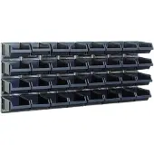 Raaco Wandpaneel - 2 wandpanelen met 32 magazijnbakken 184 x 104 x 440 mm - Donkerblauw (2 stuks)