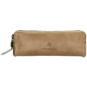 MicMacbags Leren Make Up / Pen Etui Porto Taupe