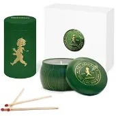 Solstickan Design Solstickan cadeaubox geurkaarsen + luciferdoosje Groen-geurkaars dennenbos