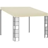 vidaXL Wandpaviljoen, 3x3 meter, crème, stoffen