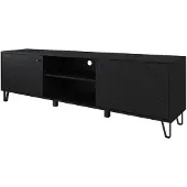 Meubella TV-Meubel Barlo Mat Zwart 180 cm