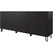 Meubella Dressoir Barlo Mat Zwart 180 cm