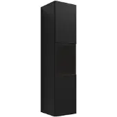 Meubella Vitrinekast mat zwart 30x130x32 LED met glas