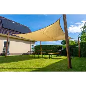 Wovar Schaduwdoek Waterdicht Vierkant 500 x 500 cm | 160gr/m2 | Beige | Per Stuk | Premium Schaduwdoeken | Schaduwdoek Vierkant