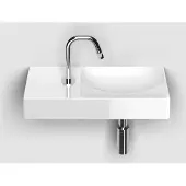 Clou Vale keramische fontein 45cm met kraangat links wit glans