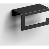 Clou Fold toiletrolhouder met cover zwart mat