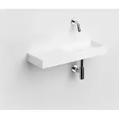 Clou Mini Wash Me fontein solid surface links 56cm wit mat