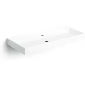 Clou Wash Me wastafel mineraalmarmer 90cm wit glans