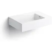 Clou Flush wastafel solid surface 60cm wit mat