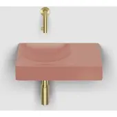 Clou Vale keramische fontein 38cm zonder kraangat rechts roze mat