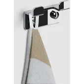 Clou Fold dubbel handdoekhaakje chroom