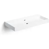 Clou Wash Me wastafel solid surface 90cm wit mat