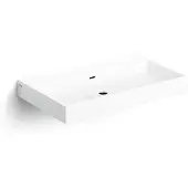 Clou Wash Me wastafel mineraalmarmer 70cm wit glans