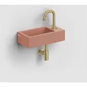 Clou Flush 3 keramische fontein 36cm met kraangat rechts roze mat