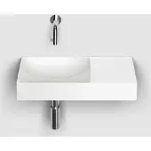 Clou Vale keramische fontein 45cm zonder kraangat rechts wit mat