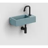 Clou Flush 3 keramische fontein 36cm met kraangat rechts blauw mat