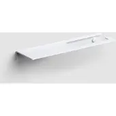 Clou Fold toiletrolhouder met planchet wit mat