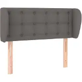 vidaXL Hoofdbord met randen 103x23x78/88 cm kunstleer grijs