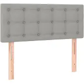 vidaXL Hoofdbord 80x5x78/88 cm stof lichtgrijs