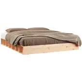 vidaXL Bedframe massief hout 200x200 cm