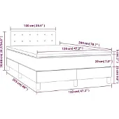 vidaXL Boxspring met matras stof zwart 120x200 cm