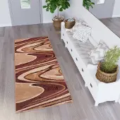 Tapiso Dream Tapijt Loper Bruin Gangloper Vloerkleed Maat- 70x1050