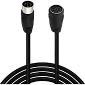Dolphix DIN 8-pins luidspreker verlengkabel / zwart - 0,50 meter