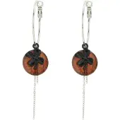 Behave - Oorringen klavertje vier hanger - 8,5 cm