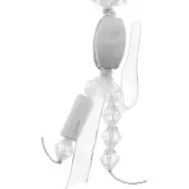 Behave - Witte lange kralenketting met hanger - Boho stijl - Nikkelvrij