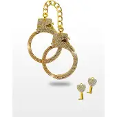 Taboom Diamond Wrist Cuffs Gold